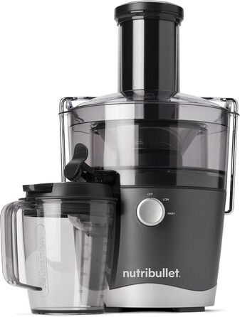 Соковижималка nutribullet, холодна соковижималка, екстрактор для фруктів і овочів, соковижималка для фруктів, щоденне використання, легко чиститься, контейнер для м'якоті 1,5 л, NBJ100G, чорне видання 2022 року