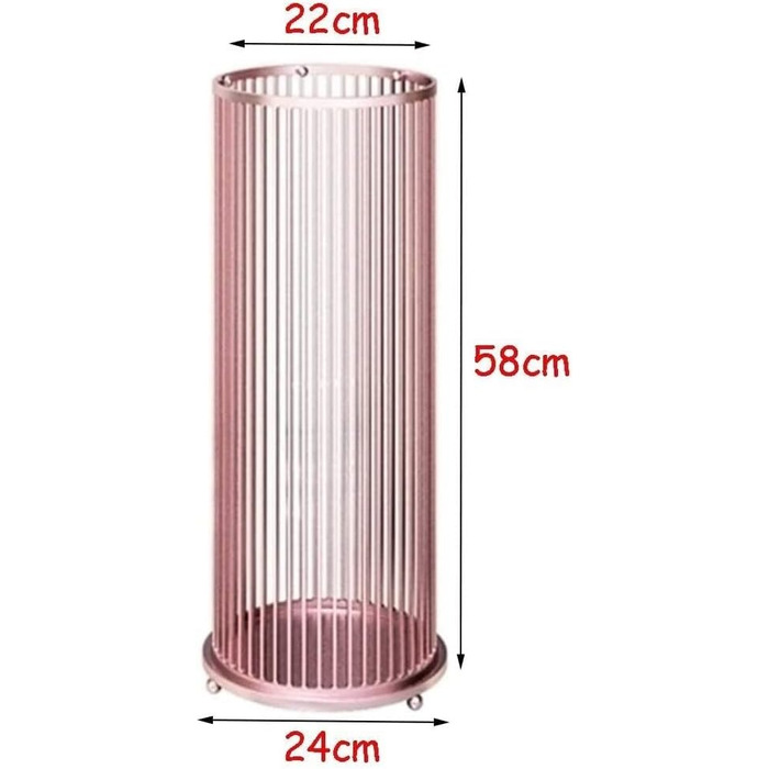 Підставка для парасольок, тримач для парасольки, підставка для парасольок Скандинавське легке коване залізо, полиця для зберігання парасольок для вестибюля будинку, 6 гачків рожевий