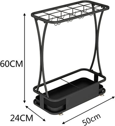 Тримач для парасольки XZFJFRID, підставка для парасольки, залізна підставка для парасольки, стійка, металеве гвинтове посилення, дизайн зливного піддону, дизайн ротанга, внутрішній тримач парасольки, підставка для парасольки, органайзер для парасольки зол