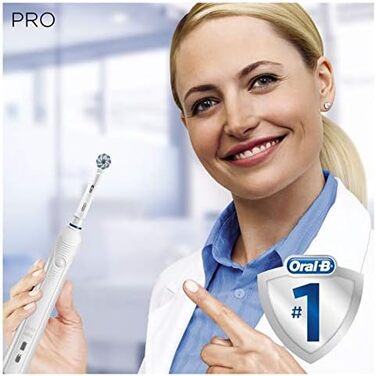 Акумуляторна електрична зубна щітка Oral-B PRO 1 900 Sensi UltraThin, 1 наконечник, 2 щітки, біла біла ука (1 упаковка)