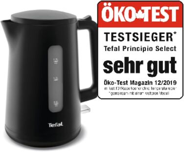 Чайник Tefal KO2008 Principio Select 2400 Вт Резервуар для води 1,7 л Автоматичний вимикач Фільтр проти накипу чорний матовий сингл