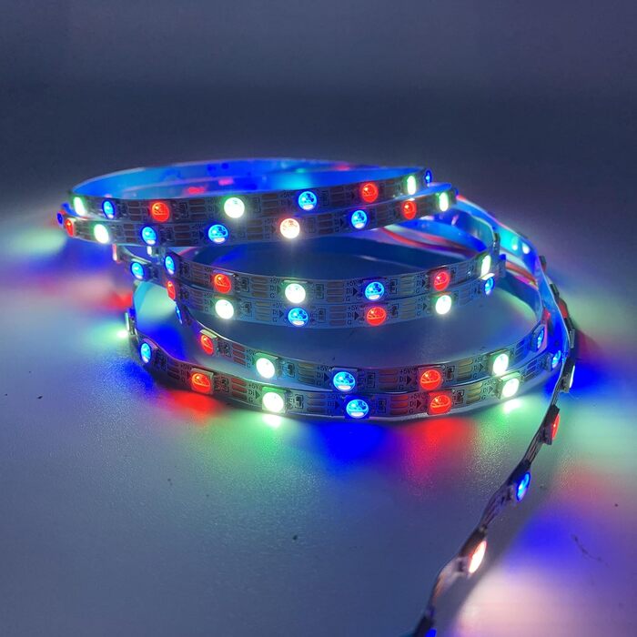 Адреса SK6812 MINI 5050 RGBW RGBWW світлодіодна піксельна стрічка 5мм RGBW RGBWW 60LEDs /m 5V повнокольорова як WS2812B 1м 2м (SK6812 RGBWW Біла друкована плата, 2M) SK6812 RGBWW Біла друкована плата 2м