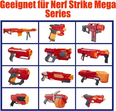 Дротики Airlab 60 для аксесуарів Nerf N-Strike 9,5 см, Кулі для поповнення запасу для N-Strike Elite MEGA Red