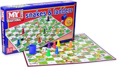 Настільна гра Змії та драбини (MY Snakes and Ladder) Традиційні дитячі ігри X 1