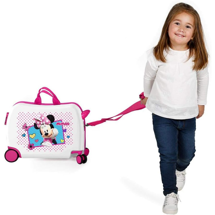 Дитяча валіза Disney Enjoy Minnie Icon рожева 50x38x20 см з твердою оболонкою ABS комбінований замок 34L 2.3 кг 4 колеса ручна поклажа різноспрямована Minnie