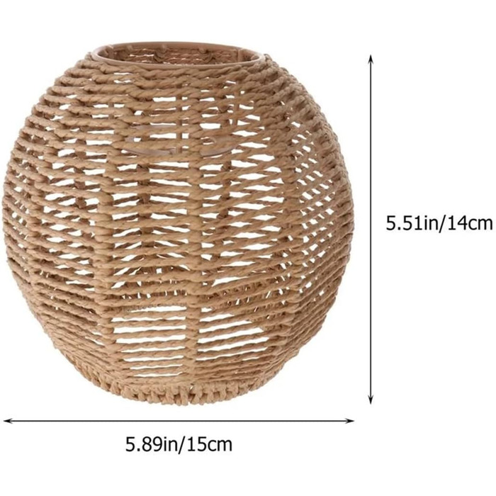 Ретро абажур Освітлення будинку Ротангові лампи Чохол Плетена люстра ручної роботи Абажур для проживання в сім'ї Декоративна люстра