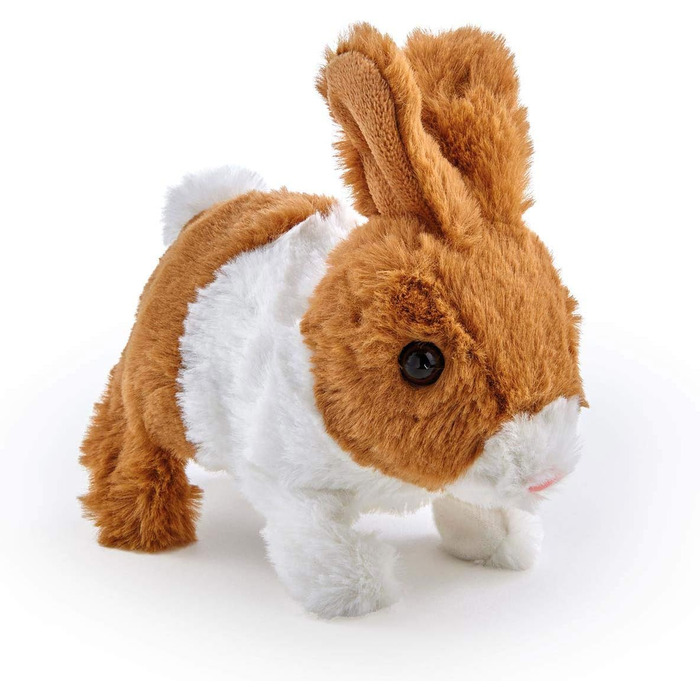 Інтерактивний плюшевий зайчик з коричнево-білим хутром, 315-11160-B Teeny Weeny bunny -