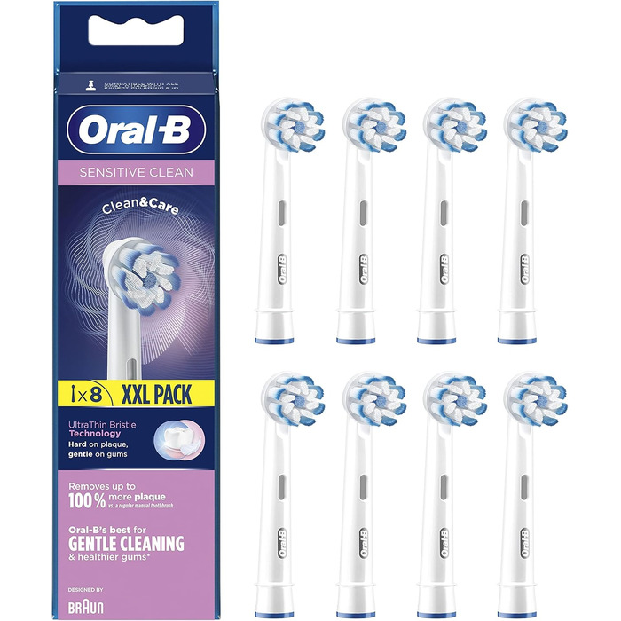 Щітки Oral-B Sensitive Clean з технологією ультратонкої щетини для найніжнішого очищення, 8 шт.