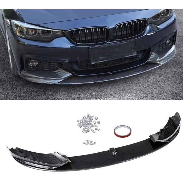 Передній спойлер автомобіля Губа для BMW F32 F33 F36 4 Series M Sport 2014-2020, ABS Передній бампер Губа Підборіддя Спойлер, Передня планка Передній совок Дифузор Передній бампер Автомобільні аксесуари Обвіс