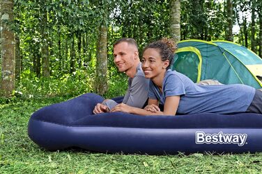 Надувне ліжко Bestway Blue Horizon Step з внутрішнім ножним насосом Double XL/Lo 203 x 152 x 28 см