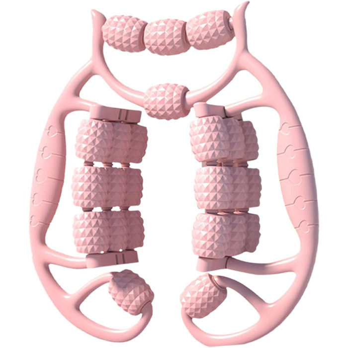 Ручний масажер Roller - Ручний роликовий масажер для литок 24-колісний Портативний ергономічний міорелаксант, масажні аксесуари для жінок, дівчат, рук, передпліччя, ніг, троянда