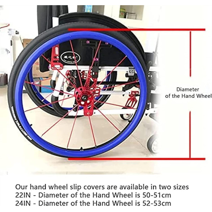 Розсувні чохли для обода інвалідного візка, спортивний чохол для інвалідного візка на заднє колесо, захисний чохол із ковзаючим кільцем, нековзний зносостійкий чохол для рук (колір жовтий, розмір 24 дюйми) жовтий 24 дюйми