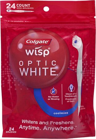 Одноразова зубна щітка Colgate Optic White Wisp, прохолодна м'ята, 24 шт. и