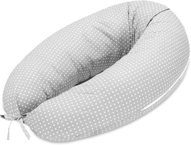 Подушка Totsy Baby Side Sleeper Pillow 190 см Comfort Pillow - Подушка для сну з чохлом Side Sleeper Pillow Body Pillow Side Sleeper Pillow with Zipper Dots on Grey