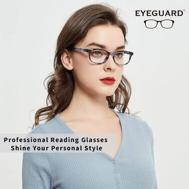 Окуляри для читання EYEGUARD, 4 шт. и, стильний візерунок, оправа, окуляри для читання, модні жіночі окуляри для жінок (4 кольори) 3.50 збільшення