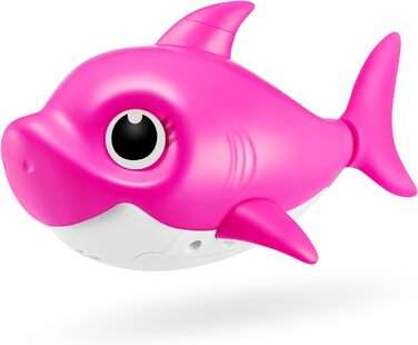 Іграшка для ванни ZURU Robo Alive Junior Baby Shark на батарейках, що співає та плаває, від (Рожева акула-матуся)