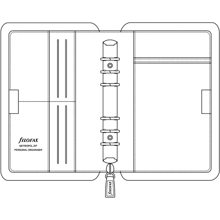 Персональний органайзер для паперу Filofax Metropol (35 x 171 мм, на блискавці), чорний