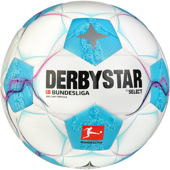 Футбольний м'яч Derbystar - Футбольні м'ячі Бундесліга Brillant Replica v24 Тренувальний м'яч білий блакитний рожевий 5