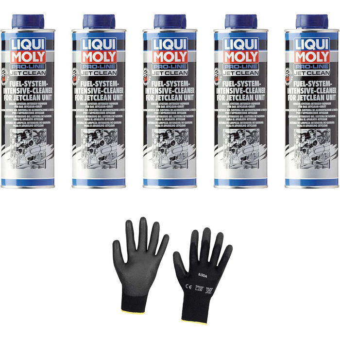 Захисні рукавички Iloda 5xOriginal Liqui Moly 500 мл Pro-Line JetClean Petrol System Cleaner Cleaner