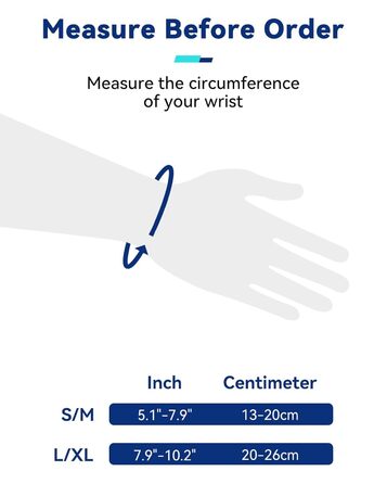 Бандаж на зап'ястя, схвалений лікарем STSKing, регульований бандаж для зап'ястя день-ніч для чоловіків, жінок, бандаж зап'ястя при артриті, тендиніті, розтягненні, спортивний щиток (лівий, S/M) лівий S/M (зап'ястя 13-20 см)