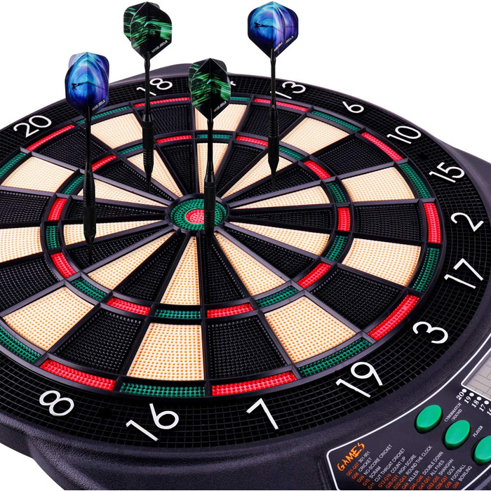 ВИГРАТИ. MAX Electronic Dartboard Професійний набір з 65 варіантів для 1-8 гравців з 12 дротиками 12 професійних польотів 100 наконечників стріл Аксесуари Класичний дизайн