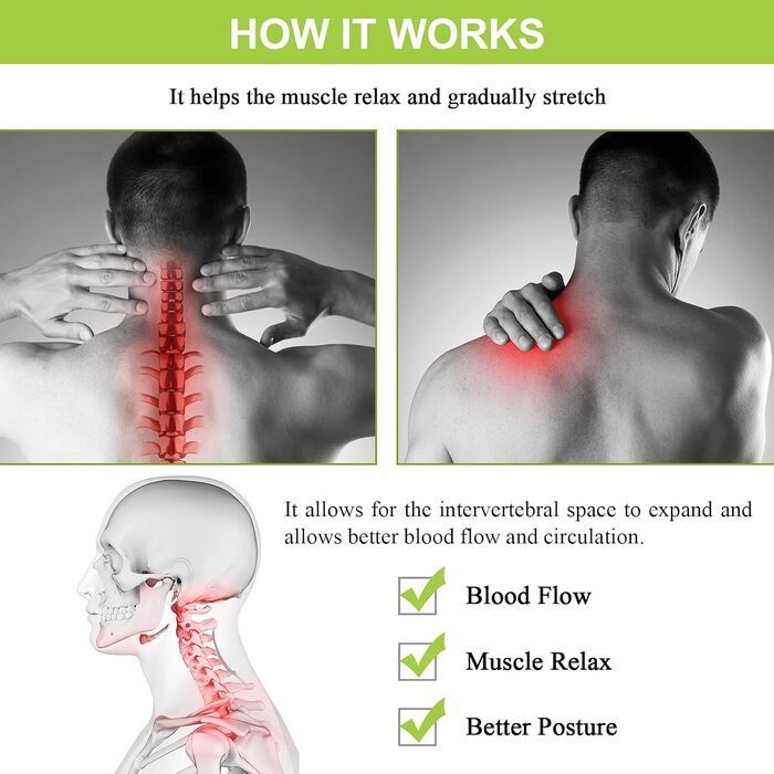 Гамак Toogel для шиї, портативний пристрій для витягування шиї, професійний пристрій для витягування шийного хребця, оновлений розтягувач для підтримки шиї для полегшення болю в шиї