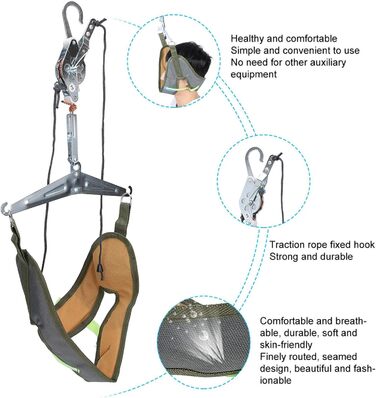 Пристрій для витягування шийної шиї, побутовий трактор для шийного хребця, тракційний пристрій для фіксації шийної опори для полегшення болю в шиї, розгинач шиї