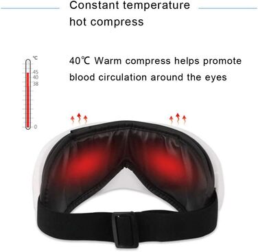 Електричний масажер для очей, термокомпресія та вібрація Музика Масажер для очей Futigue Dry Eyes Зняття стресу
