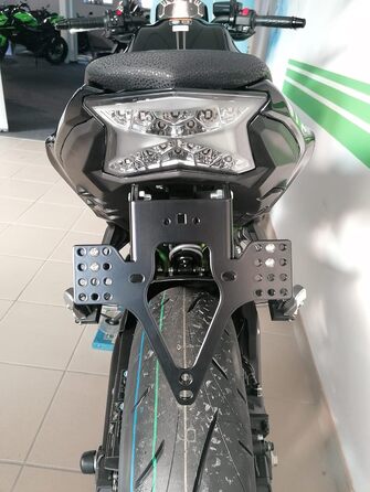 Тримач номерного знака GroFaTec EVO для Kawasaki z650 Ninja 650 Bj 2017-2022 Тримач номерного знака Тримач номерного знака короткого заднього перетворення Prota Targa Z650 kawa