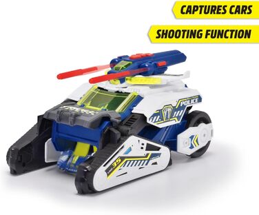 Поліцейський автомобіль Dickie Toys Rescue Hybrids Police Bot (35 см) - футуристична поліцейська машина (велика) з функцією трансформації та іншими функціями, іграшка зі світлом і звуком для дітей від 3 років Rescue Hybrids поліцейський робот