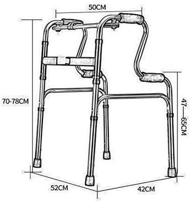 Ходунки WUFUE, розбірні, допоміжні засоби для ходьби, рама поручнів для реабілітації людей похилого віку стоячи, алюмінієвий сплав, для людей похилого віку