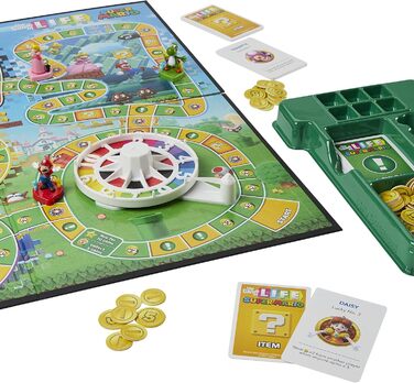 Настільна гра Hasbro The Game of Life Супер Маріо для дітей віком 8, грайте в міні-ігри, збирайте зірки та боріться з Баузером Одинаком