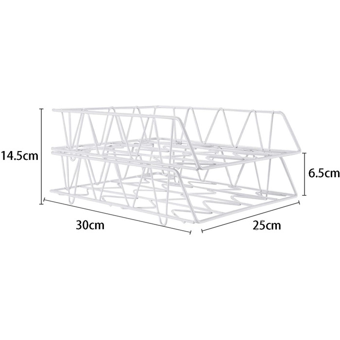 Рівневий металевий лоток формату A4, штабельований, для офісу, письмового столу, акуратний тримач для файлів, зберігання журналів, органайзер для паперу, білий стиль 2 білих, 2-