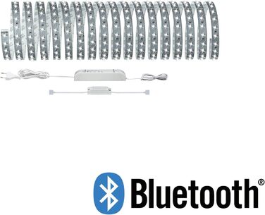 Світлодіодна стрічка MaxLED 500 Розумний дім Bluetooth Tunable White в т.ч. 47 Вт з можливістю затемнення сріблястий пластиковий світлодіодний ремінець 3000 K (сріблястий, 10 м, 6500 К), 70565