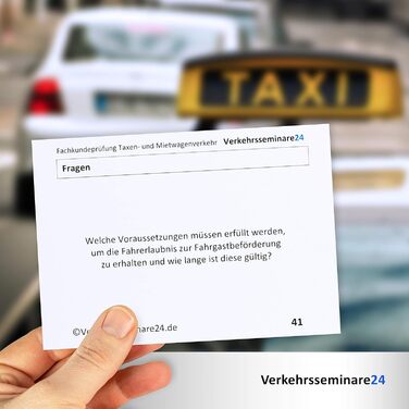 Флеш-картки Підприємець з прокату таксі з Verkehrsseminare24 500 флеш-карток у комплекті з коробкою для зберігання