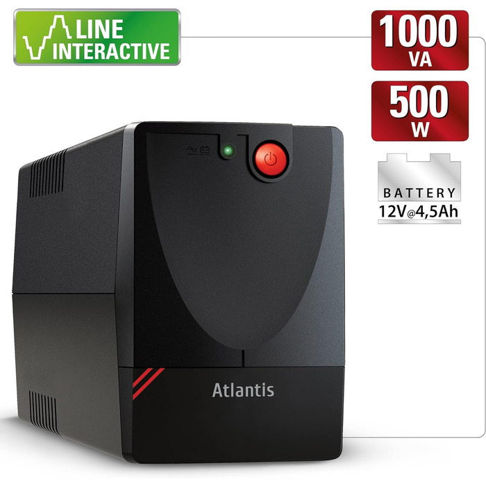 ДБЖ Atlantis X1500, потужність 1000 ВА, 500 Вт, лінійний інтерактив