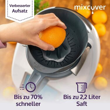 Соковижималка mixcover для пристрою Vorwerk Thermomix TM6 і пристрою Vorwerk Thermomix TM5 з електронною книгою Буклет рецептів Соковижималка для апельсина Електрична соковижималка для цитрусових Парова соковижималка Апельсинова соковижималка Гранатовий п