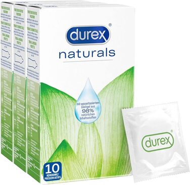 Презервативи Durex Naturals 3 x 10 шт. ука (30 упаковок)