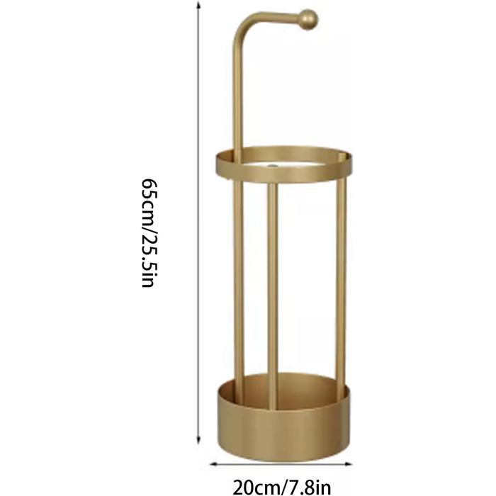 Підставка для парасольки HUHJYUGE Modern, Підставка для парасольки Парасолька металева з піддоном для крапель води, окремо стояче місце для зберігання для дизайну вирізу парасольки, для передпокою, передпокою (золото)