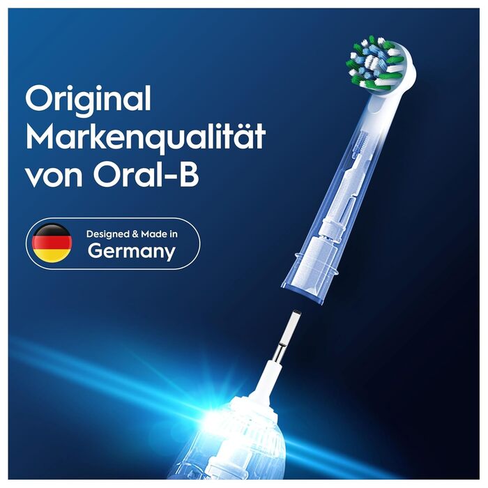 Щітки для електричної зубної щітки Oral-B Pro CrossAction, 8 шт. , чудове чищення зубів з інноваційною Х-подібною щетиною, оригінальна насадка для зубної щітки Oral-B, виробництво Німеччина біла 8 шт.