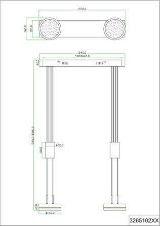 Світлодіодний торшер Franklin 426510208, Метал в т.ч. 35 Вт LED, зміна кольору, диммер (нікель-матовий, підвісний 2-світловий)