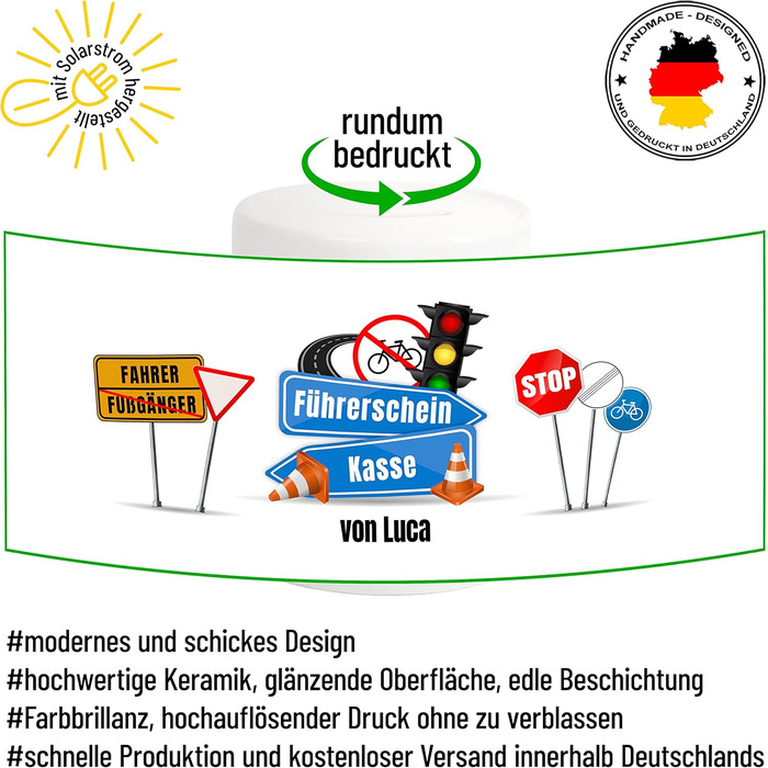 Скарбничка для водійських прав Скарбничка для водійських прав персоналізована з іменем - скарбничка для заощадження грошей в подарунковій упаковці ідея подарунка для дівчаток та хлопчиків (водійські права)