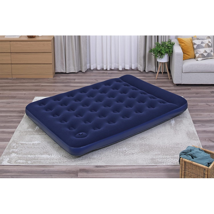 Надувне ліжко Bestway Blue Horizon Step з внутрішнім ножним насосом Double XL/Lo 203 x 152 x 28 см