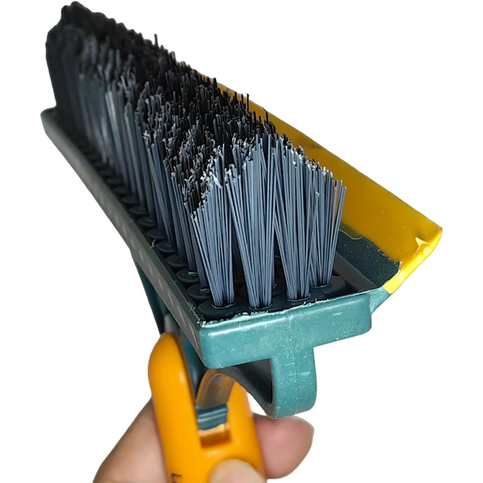 Щітка для підлоги Syiyunran Щітка для підлоги Water Squeegee Corner Upgrade Brush - щітка 2-в-1 ABS/гумова мітла, використовується як щітка для миття ракеля. V-подібна щетина для кращого очищення кутів