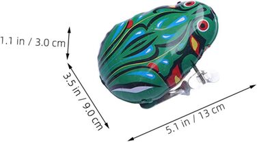 Ностальгічна іграшка стрибки Творча заводна іграшка заводна олов'яна іграшка ранніх тварин заводна іграшка настільний залізний стрибки жаба дитина, 7pcs