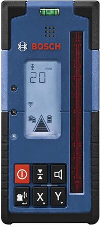 Професійний лазерний приймач Bosch LR 60 (кронштейн приймача RB 60, 2 батарейки типу АА, радіус дії до 300 м, ідеально підходить для ротаційного лазера GRL 600 CHV)