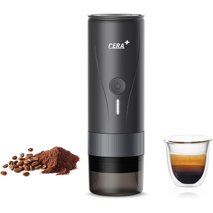 CERA Portable Espresso Machine PRO, Self-Heating Pro-Level Special Coffee Machine, Compatible Ultra-Fine Grinding, Professional Electric Small Travel Coffee Machine, CERA Portable Espresso Machine PRO, Self-Heating Pro-Level Special Coffee Machine, Compat