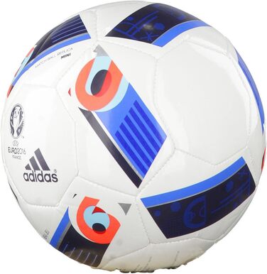 Чоловічий м'яч adidas Euro 2016 Mini, білий/яскраво-синій/нічний індиго, 1