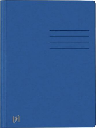 Оксфордська папка А4, виготовлена з картону, в асортименті по 25 шт. (синя, одинарна)