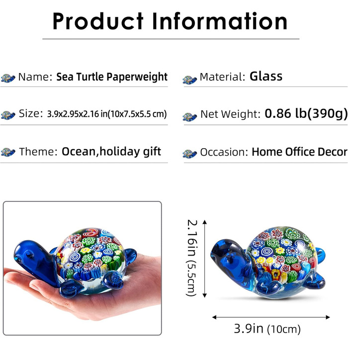 Скляні фігурки черепах ручної роботи, орнамент, орнамент морських тварин для прикраси будинку, колекція морських тварин як подарунок на день народження, скляна скульптура черепахи